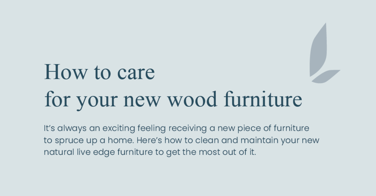 How to keep your live edge furniture clean JEB Woodworking