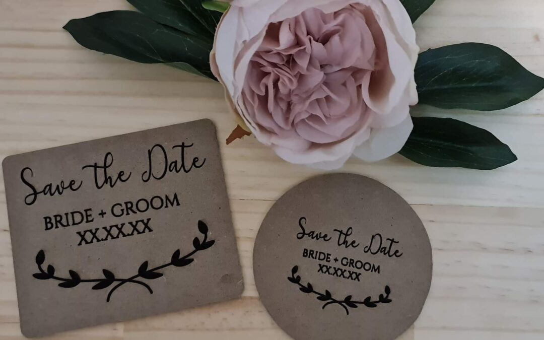 Engraved Wooden Save The Date Magnets