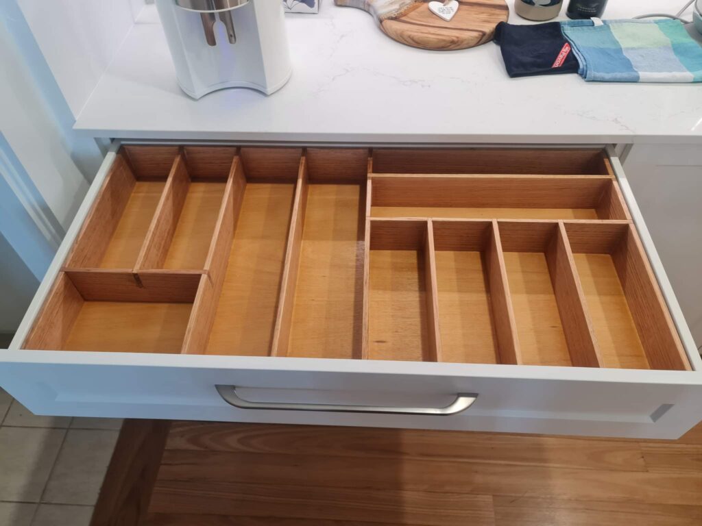 Empty utensil and cutlery drawer